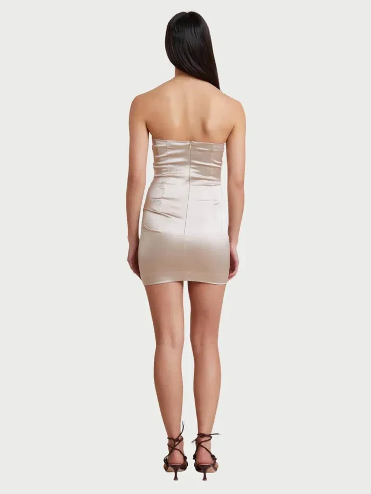 Bec & Bridge Heather Mini Dress Champange Cream Size 8 - Image 3