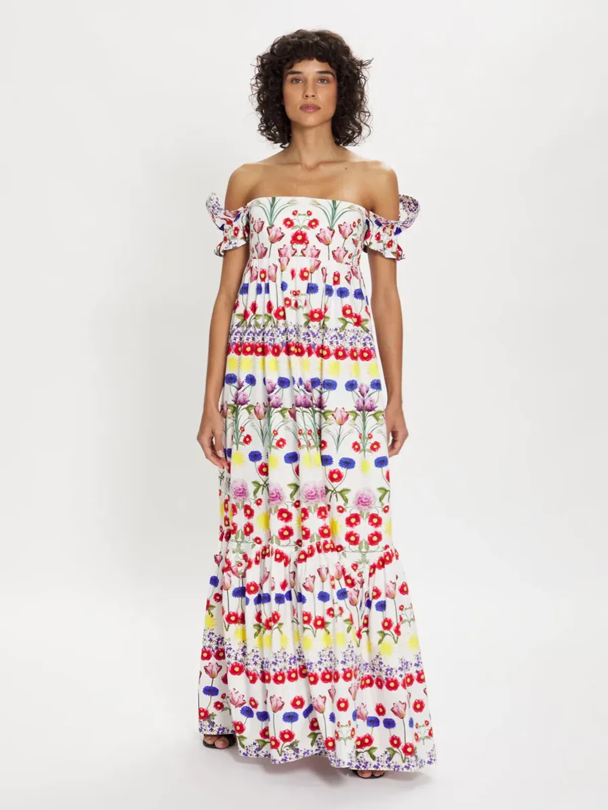 Borgo De Nor Antigone Dream On Cotton Maxi Dress Print Size 14 for rent on The Volte - main image