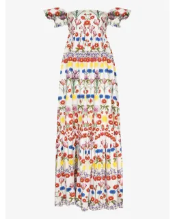 Borgo De Nor Antigone Dream On Cotton Maxi Dress Print Size 14 for rent on The Volte - image 6