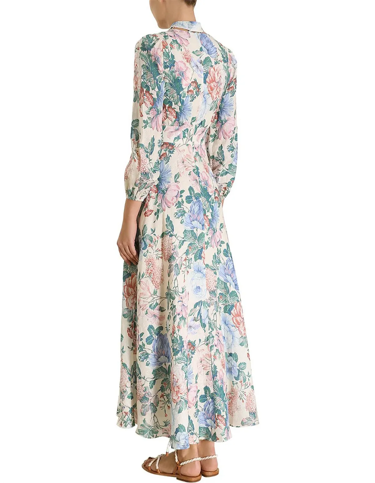 Zimmermann Verity Plunge Long Dress Dreamy Print Size 2/ AU 12 - Image 3