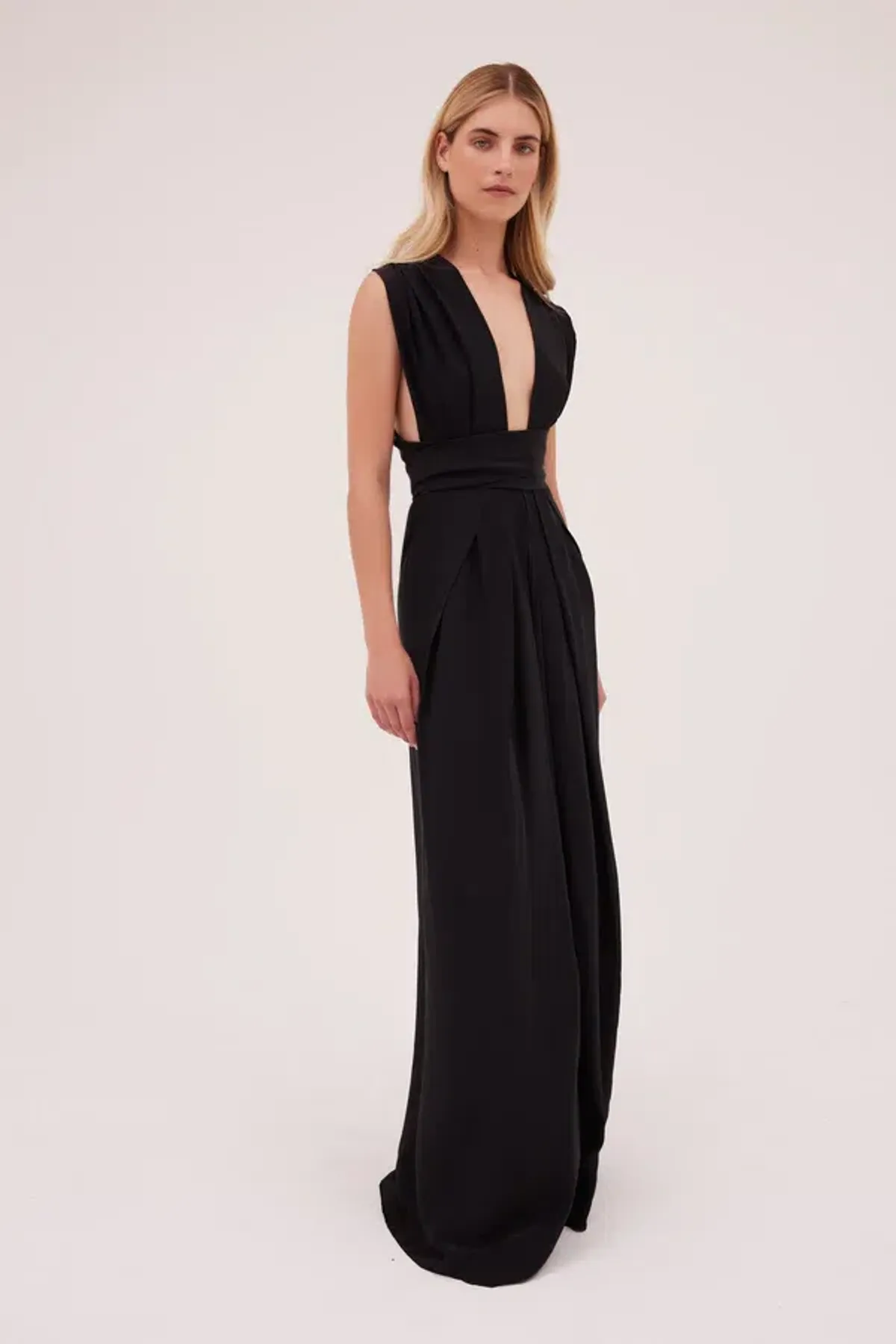 Bianca Spender Silk CDC Ascendent Gown Black Size 12 - Image 1
