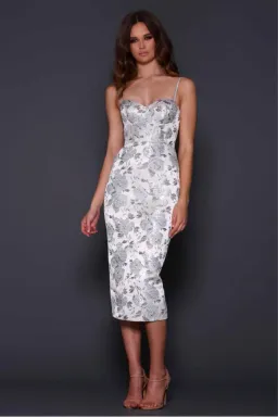 Elle Zeitoune Alannah Rose Dress Metallic Size 6 for rent on The Volte - image 1