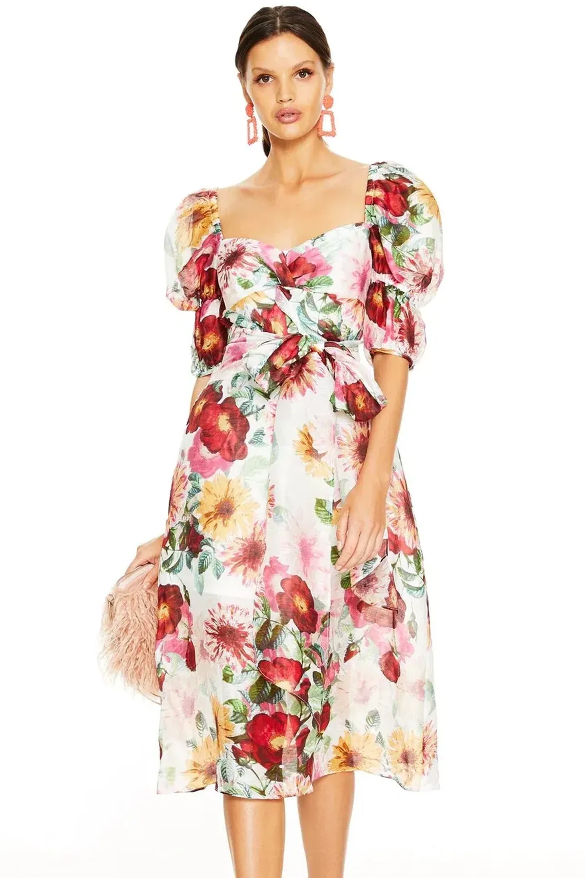 Talulah Garland Midi Floral Dress Print Size S - Image 4