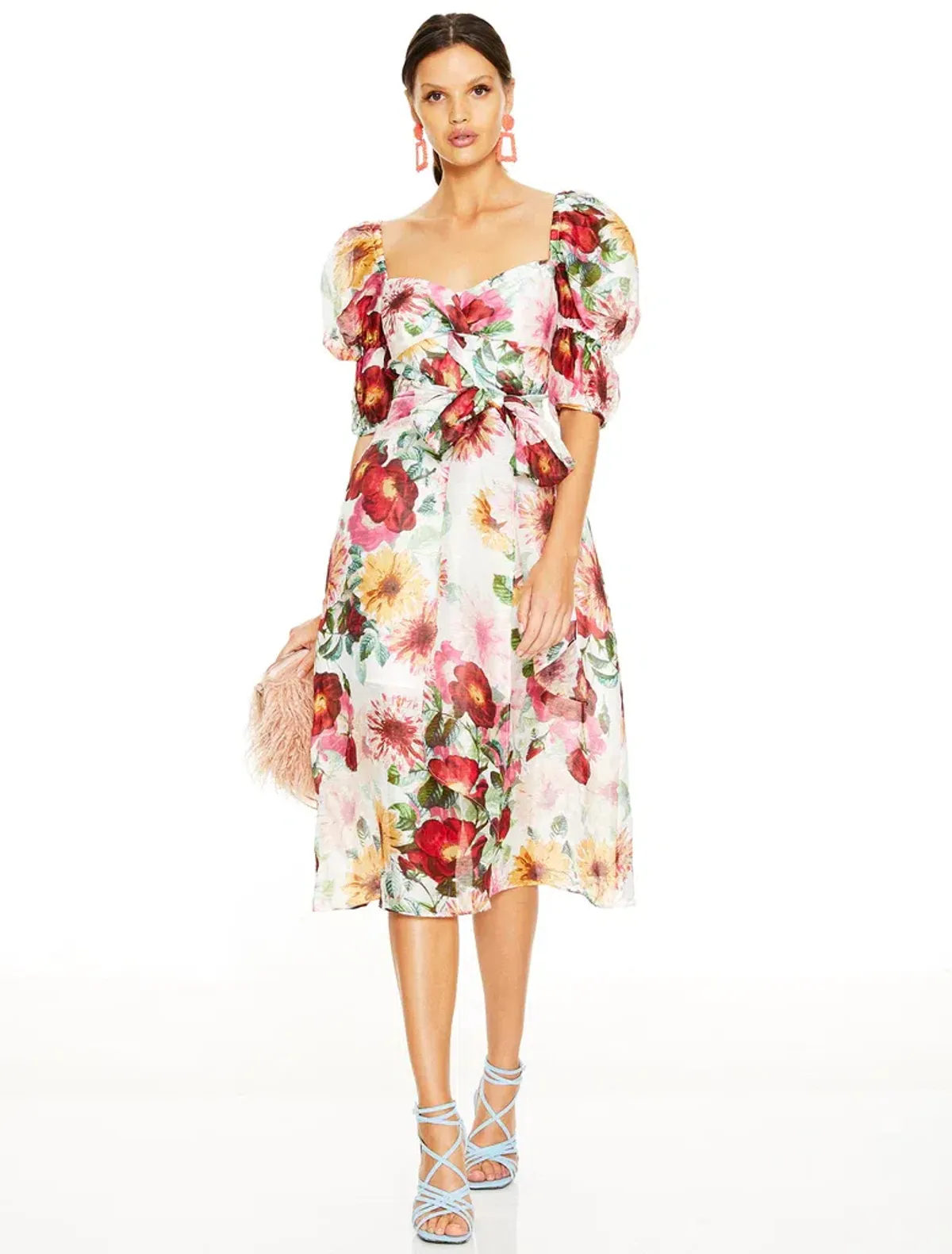 Talulah Garland Midi Floral Dress Print Size S - Image 1