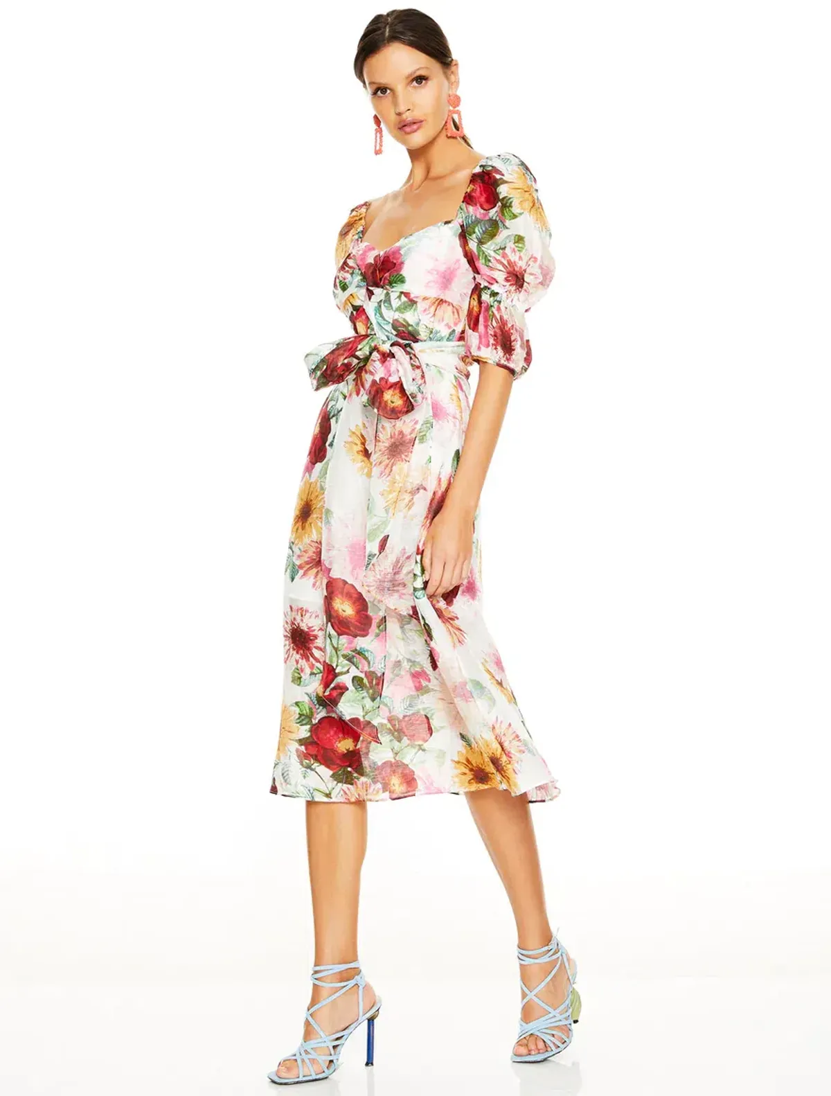 Talulah Garland Midi Floral Dress Print Size S - Image 2