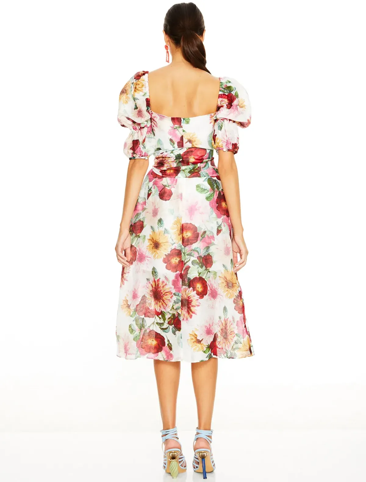 Talulah Garland Midi Floral Dress Print Size S - Image 3