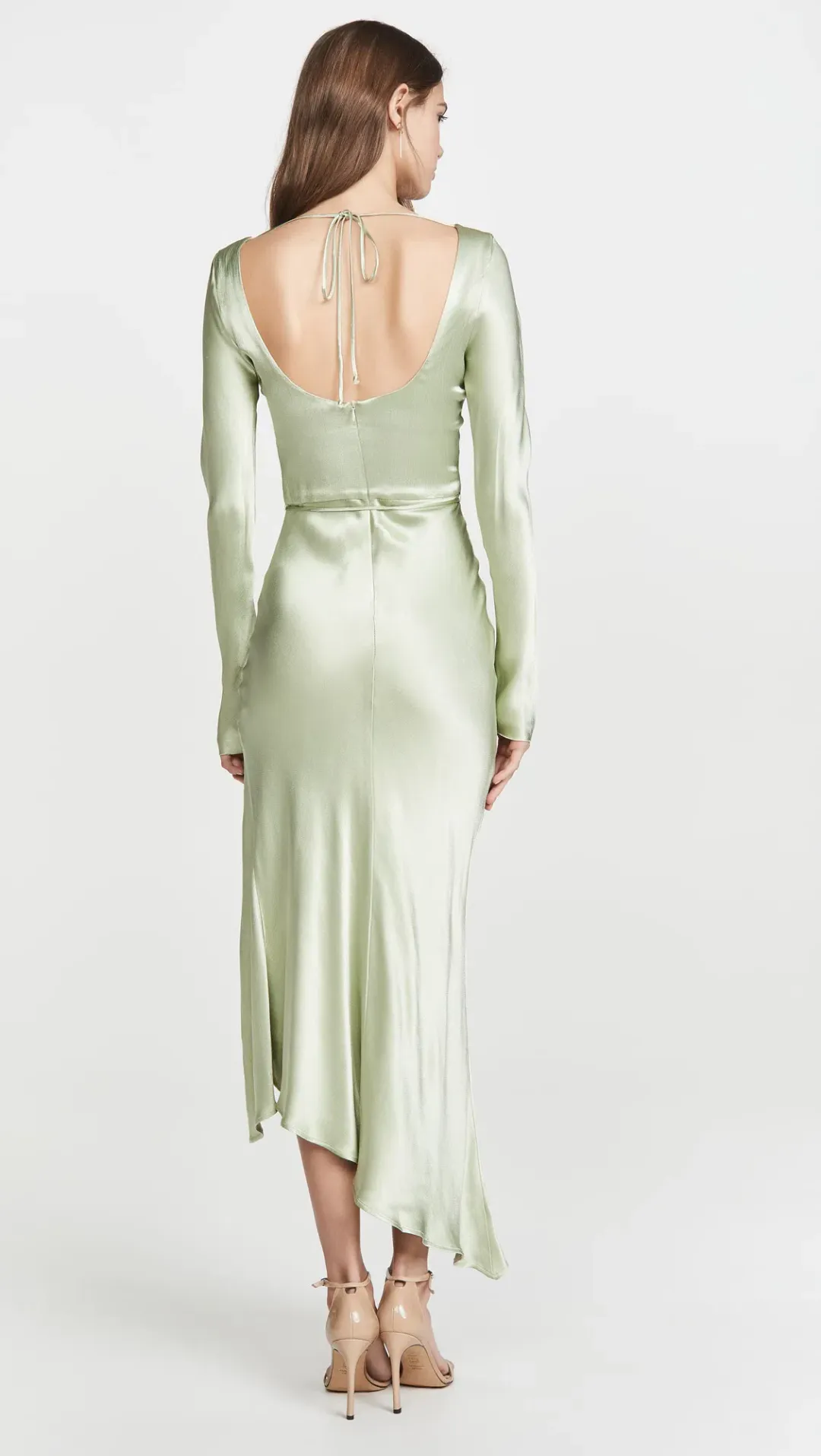 Bec & Bridge Crest Long Sleeve Midi Dress Peppermint Size 10 for rent on The Volte - main image