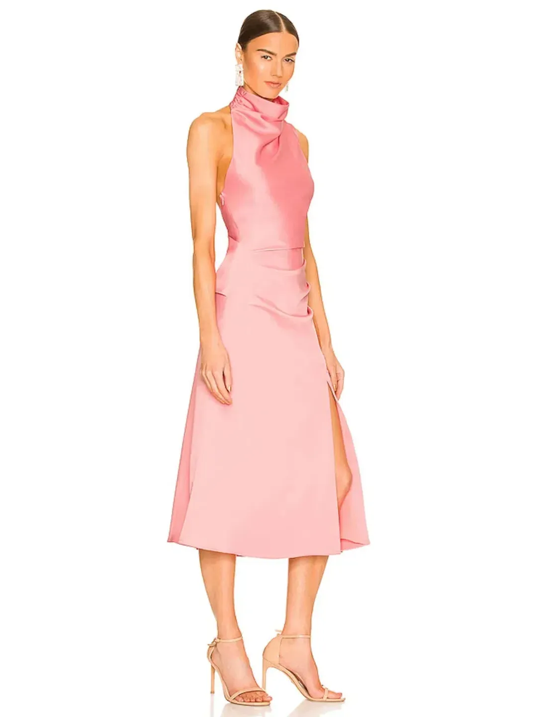 Misha Robbia Satin Dress Pink Size 8 for rent on The Volte - main image