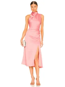 Misha Robbia Satin Dress Pink Size 8 for rent on The Volte - image 2