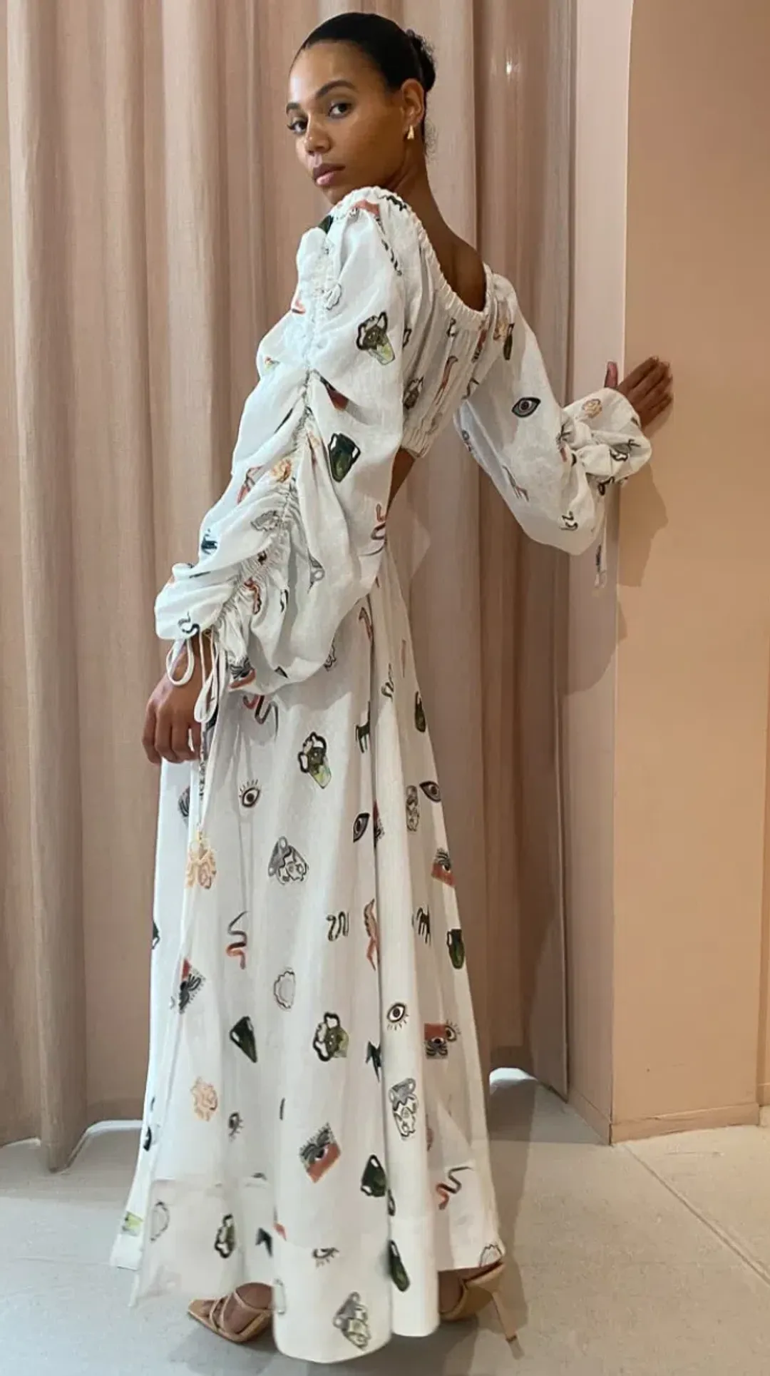 Alemais Hera Drawstring Top and Midi Skirt Set Print Size 8 for rent on The Volte - main image