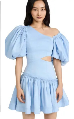 Aje Chateau Cut Out Mini Dress in Sky Blue Size 8 for rent on The Volte - image 10