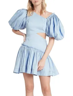 Aje Chateau Cut Out Mini Dress in Sky Blue Size 8 for rent on The Volte - image 8