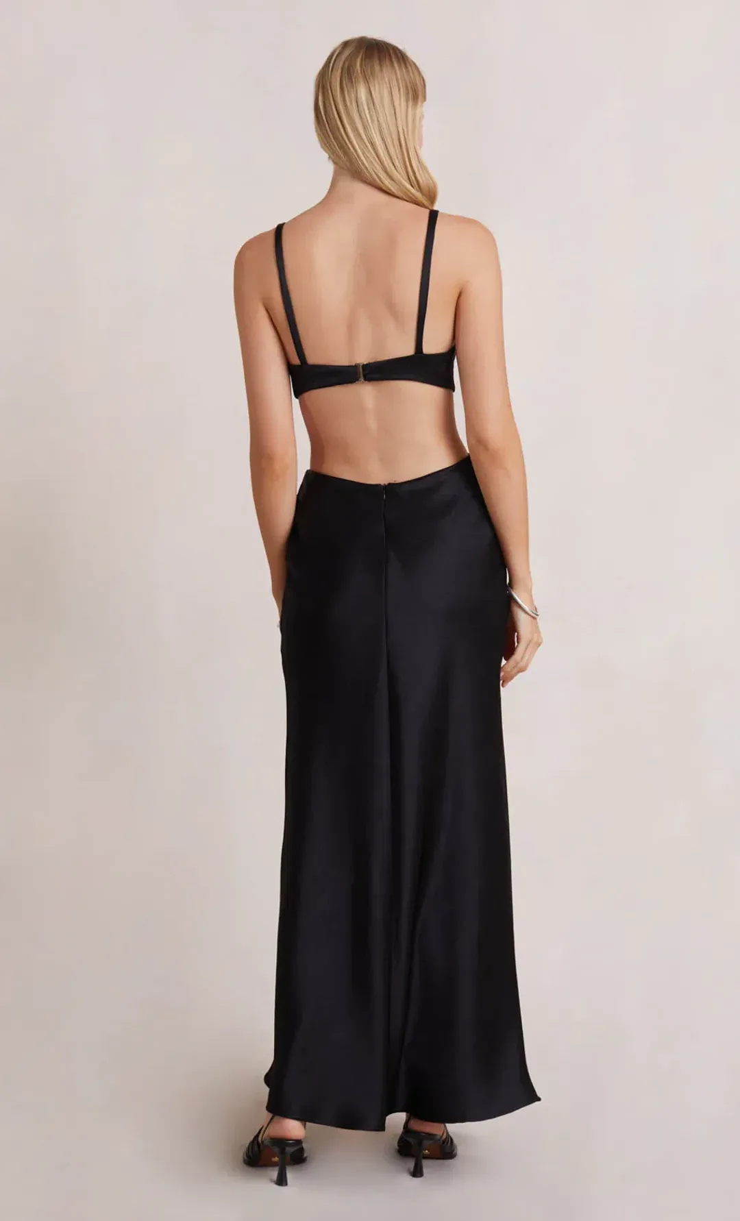 Bec & Bridge Felix V Maxi Dress Black Size 12 for rent on The Volte - main image