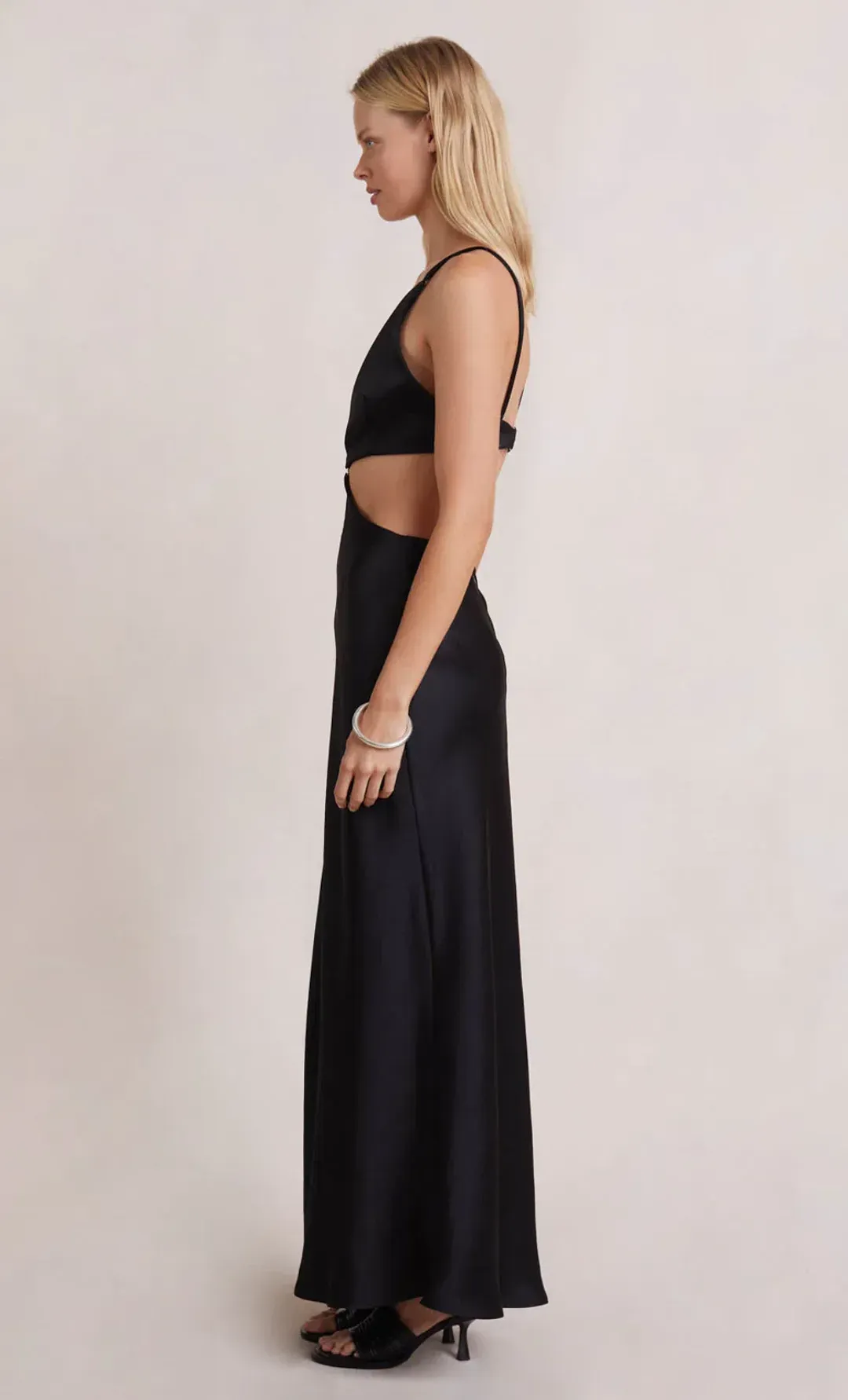 Bec & Bridge Felix V Maxi Dress Black Size 12 for rent on The Volte - main image