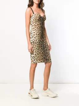 Moschino Leopard Print Sleeveless Bustier Dress Print Size 8 - Brand New! for rent on The Volte - image 1