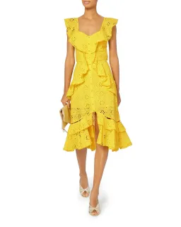 Alice McCall Clair De Lune Dress in Lemon Daisy Size 10 for rent on The Volte - image 1