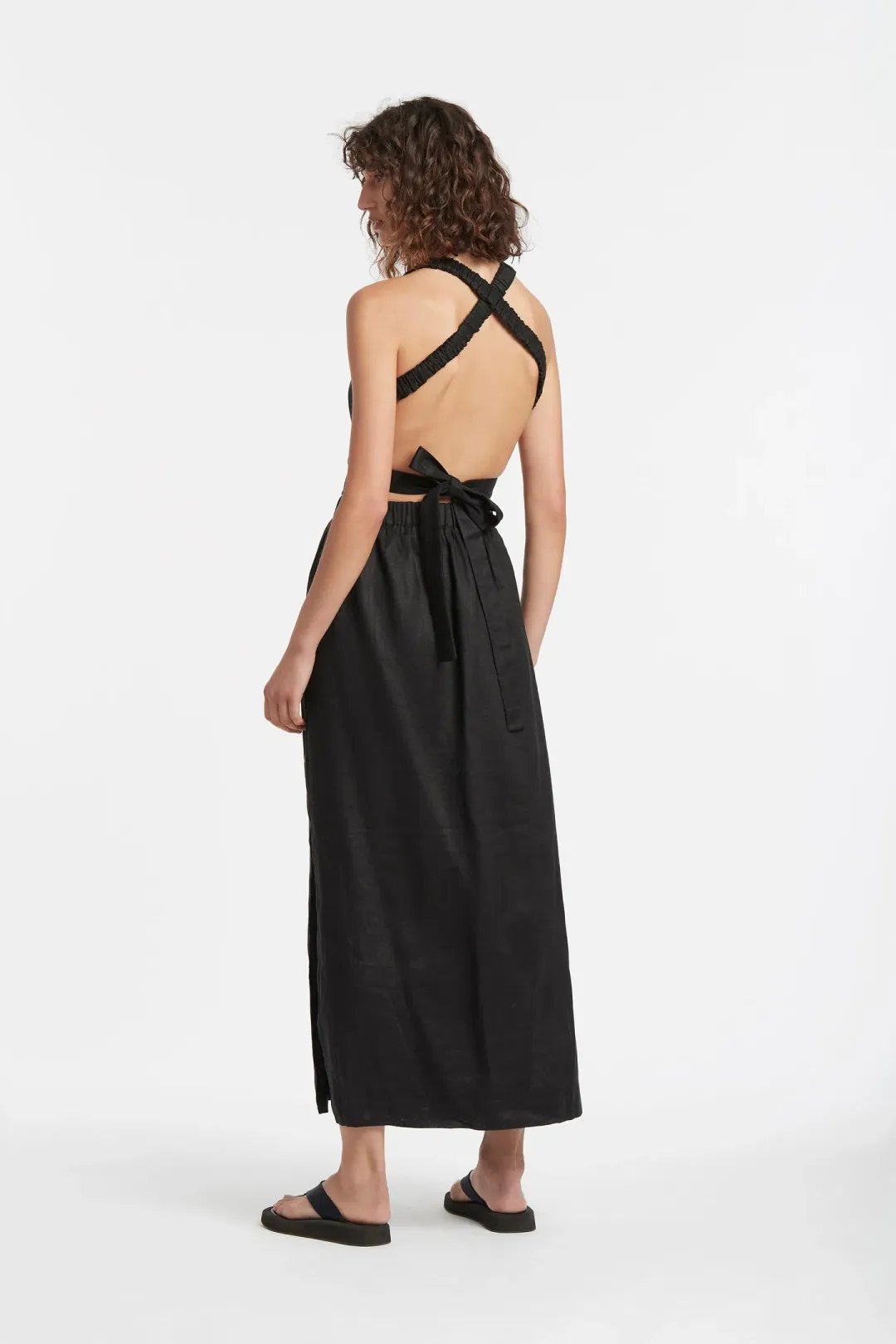 Sir The Label Franc Cross Back Gown Black Size 0 / AU 6 for rent on The Volte - main image