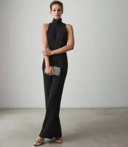 Reiss Dori Jumpsuit Black Size 6 for rent on The Volte - image 2