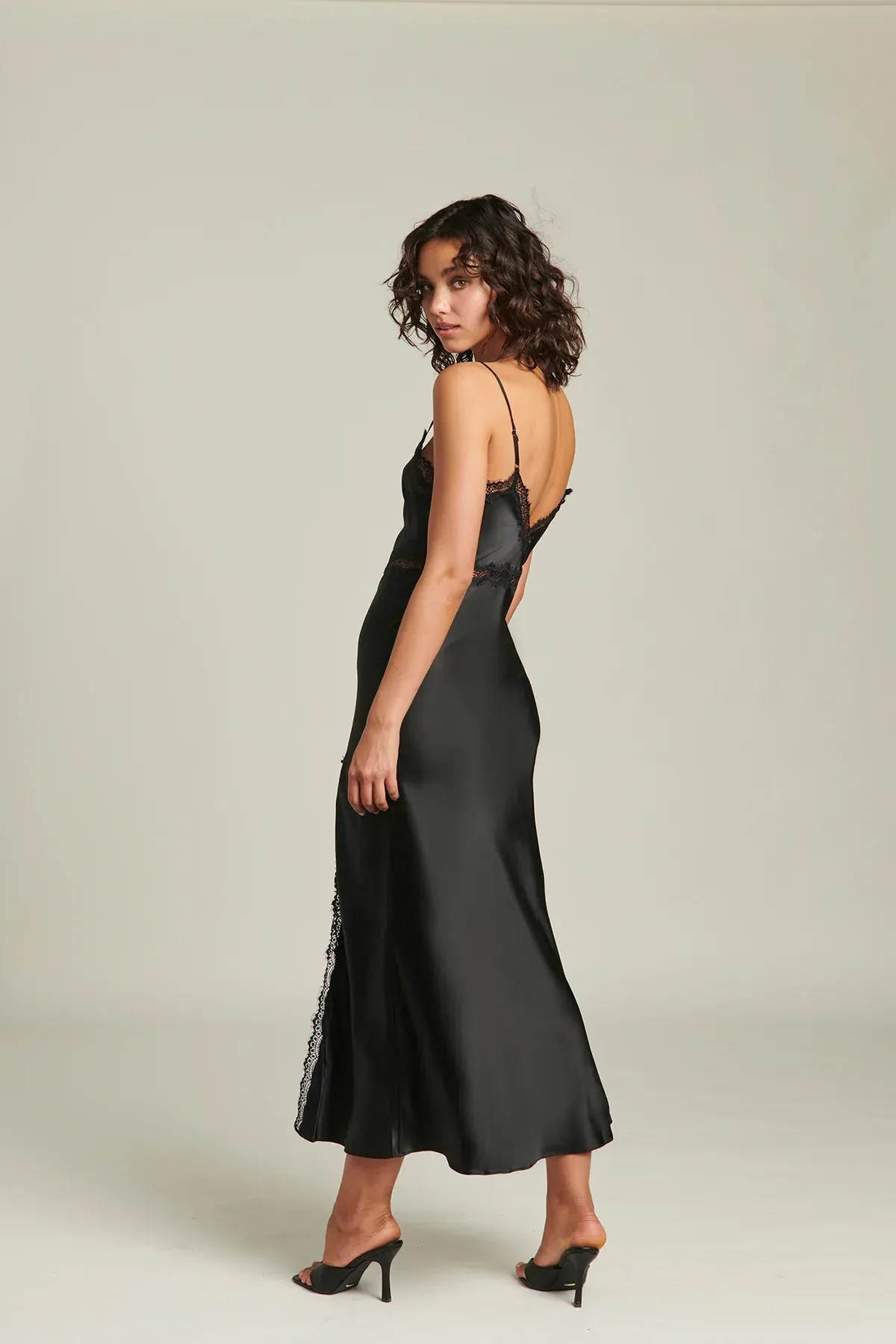 Ginia Naomi Silk Slip Dress Black Size XS - Image 2