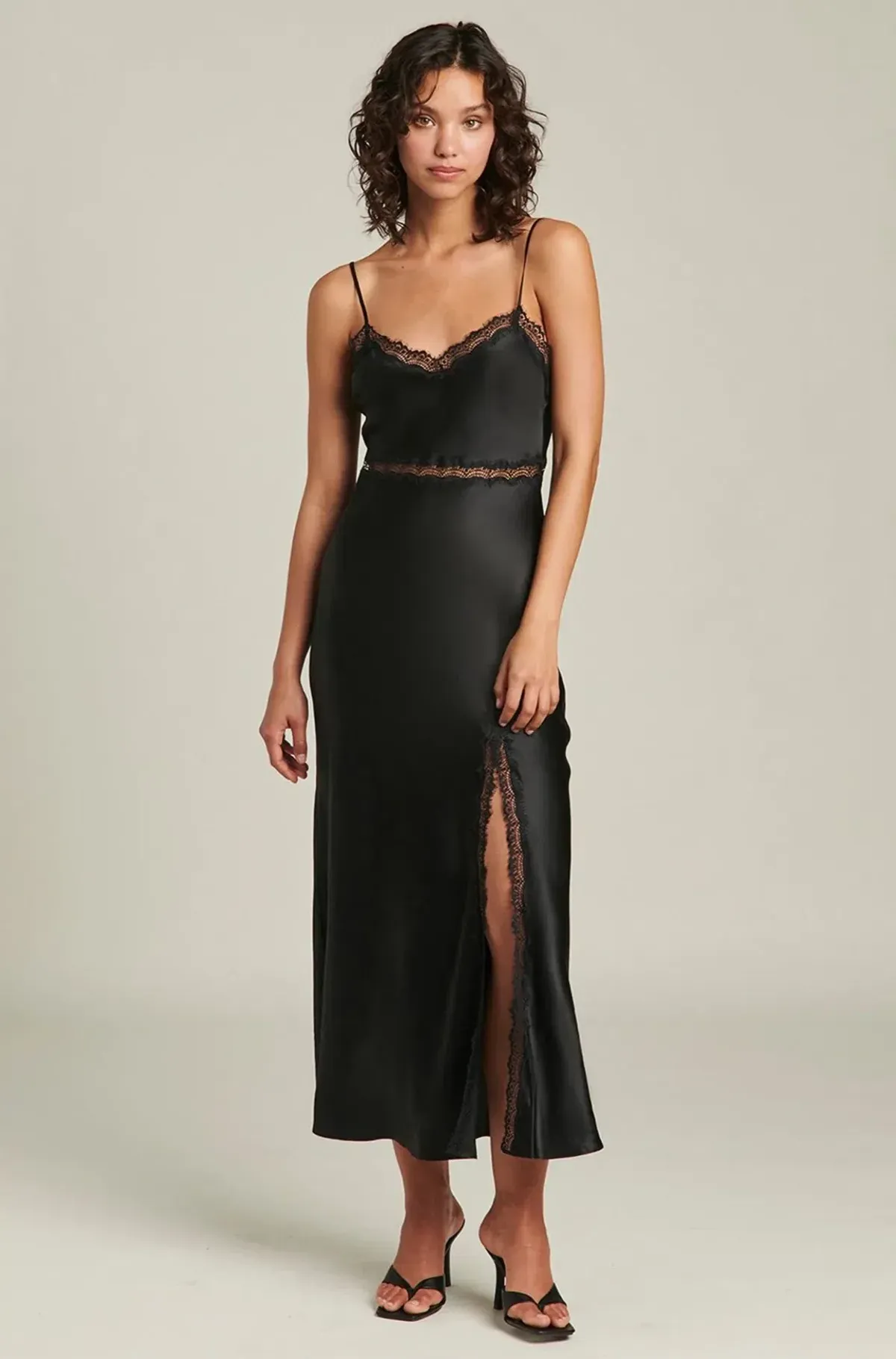 Ginia Naomi Silk Slip Dress Black Size XS - Image 1