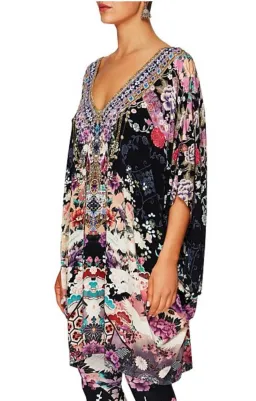 Camilla Bat Sleeve Dress Nights with Her Print One Size for rent on The Volte - image 4