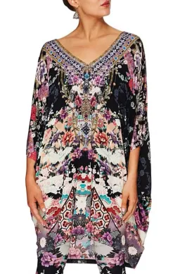 Camilla Bat Sleeve Dress Nights with Her Print One Size for rent on The Volte - image 5