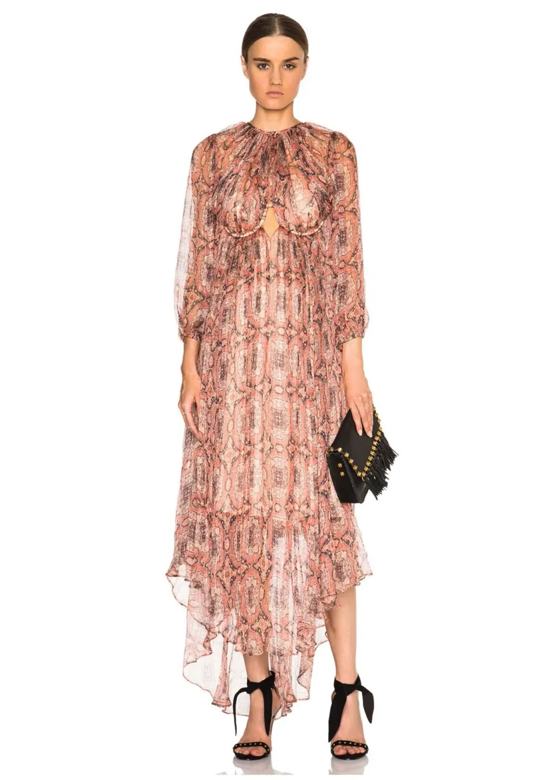 Zimmermann Empire Heiress Dress Ochre Konya Size 8 for rent on The Volte - main image