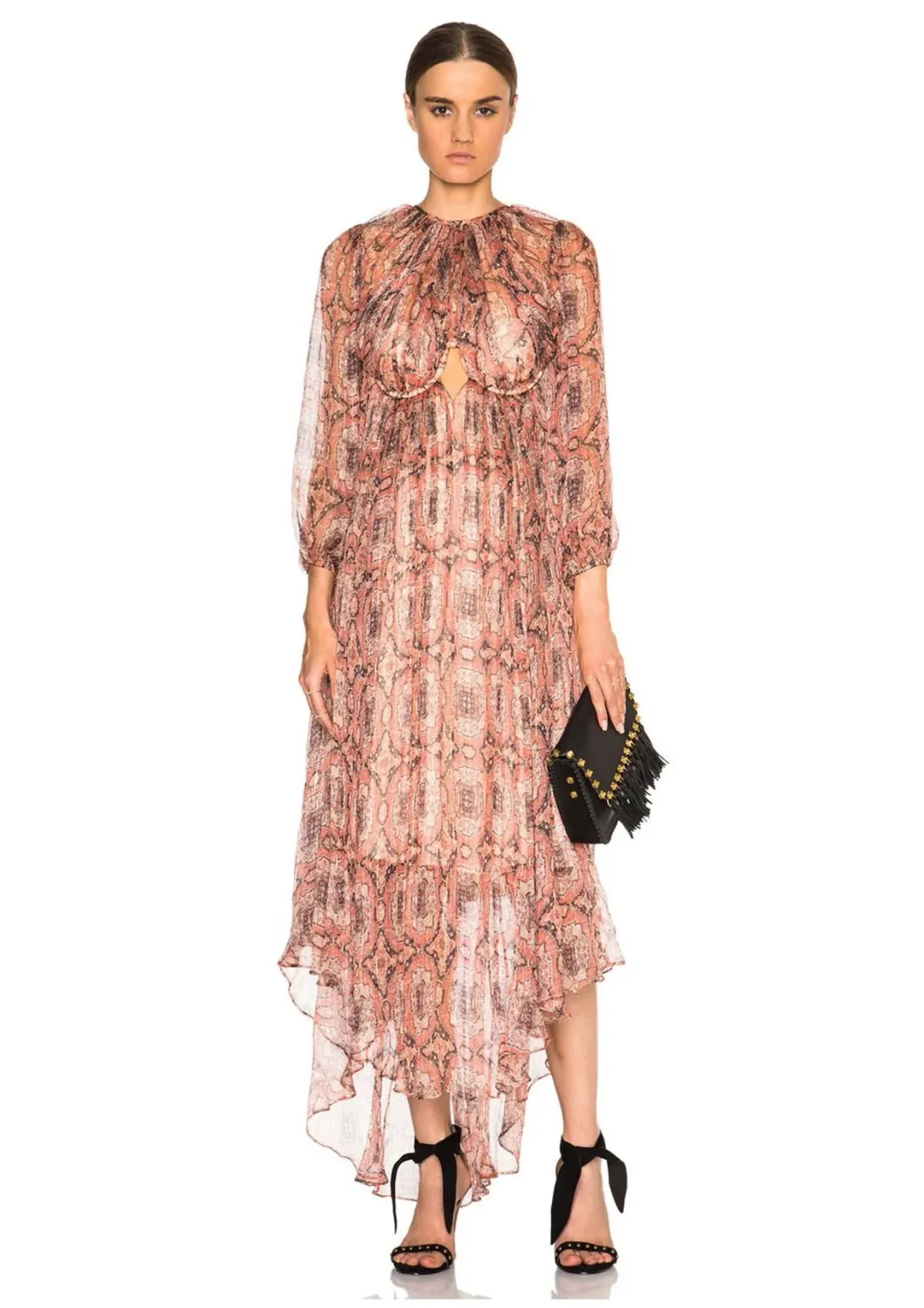 Zimmermann Empire Heiress Dress Ochre Konya Size 8 for rent on The Volte - main image