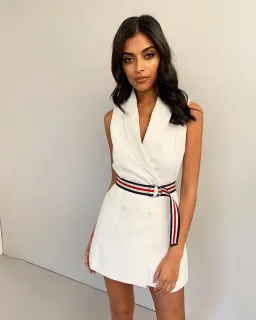 Kookai Ribbon Sleeveless Playsuit White Size 4 for rent on The Volte - image 2