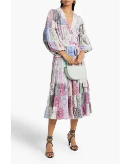 Zimmermann Wrap Midi Dress Multi Zodiac Cards Print Size 2 /Au 12 for rent on The Volte - image 1