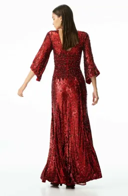 Rachel Gilbert Capella Sequin Gown Red Size AU 8 for rent on The Volte - image 6