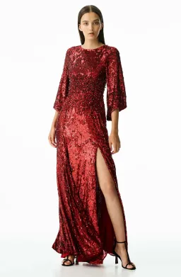 Rachel Gilbert Capella Sequin Gown Red Size AU 8 for rent on The Volte - image 5