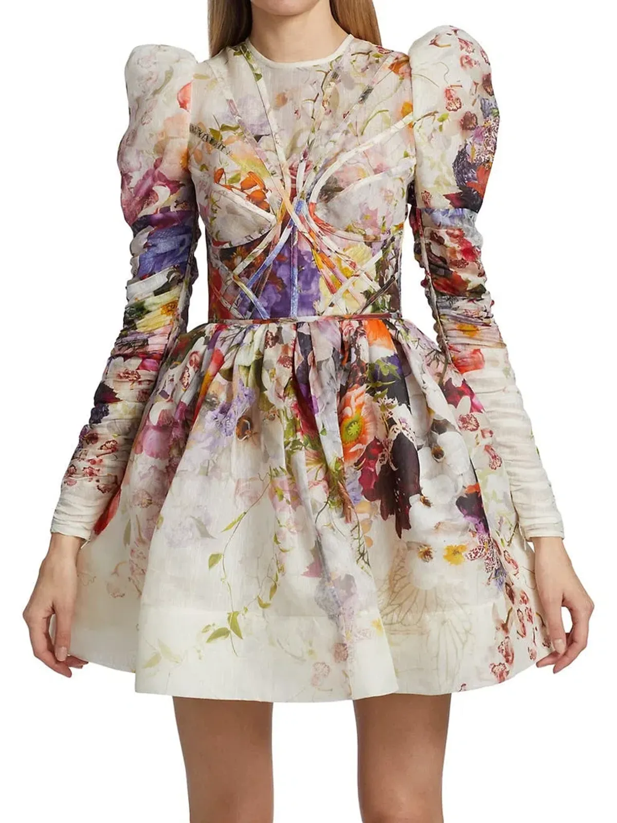 Zimmermann Prima Panelled Mini Dress Print Size 0 - Image 7