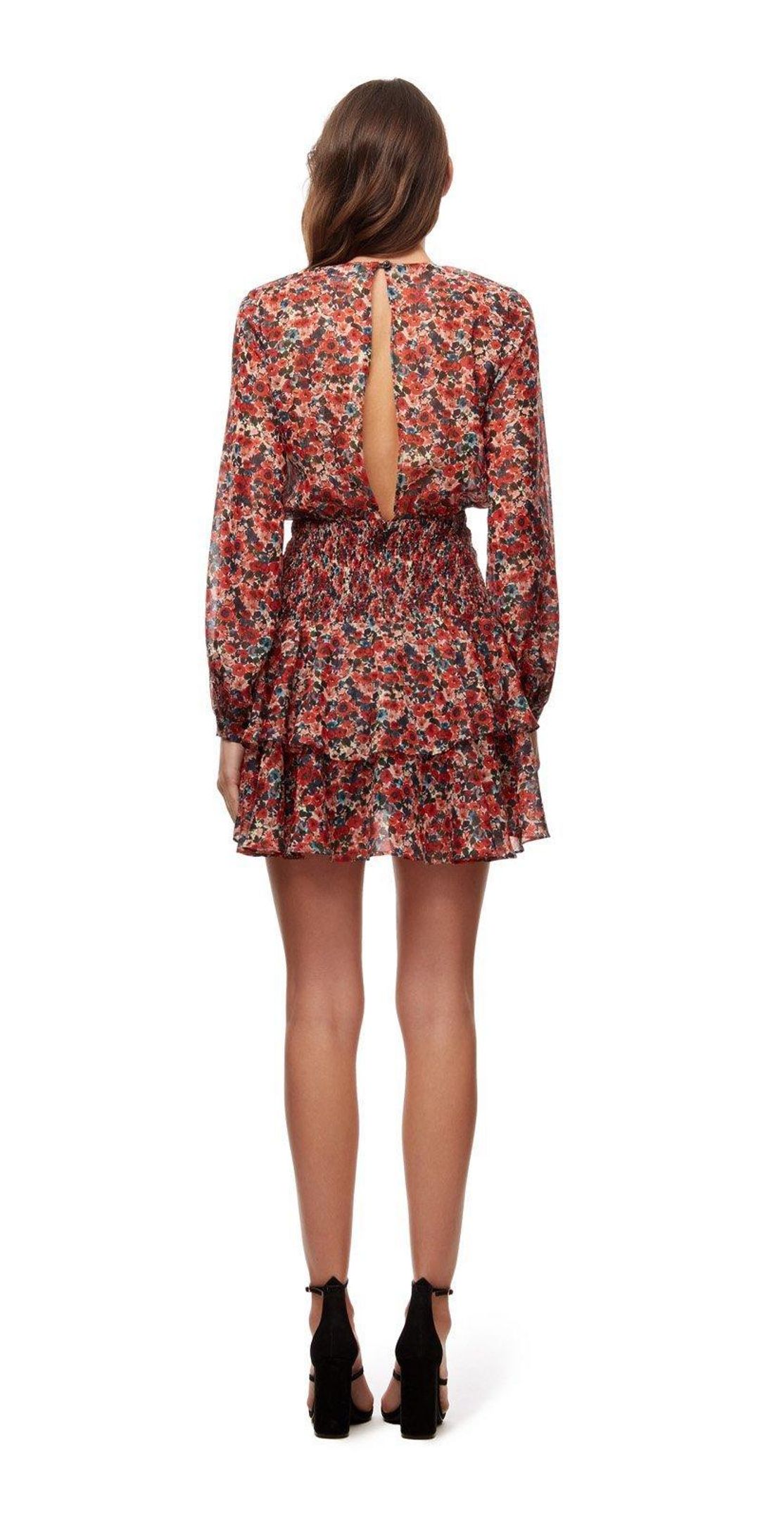 KOOKAI - BOUQUET RED FLORAL DRESS - SIZE 6 for rent on The Volte - main image
