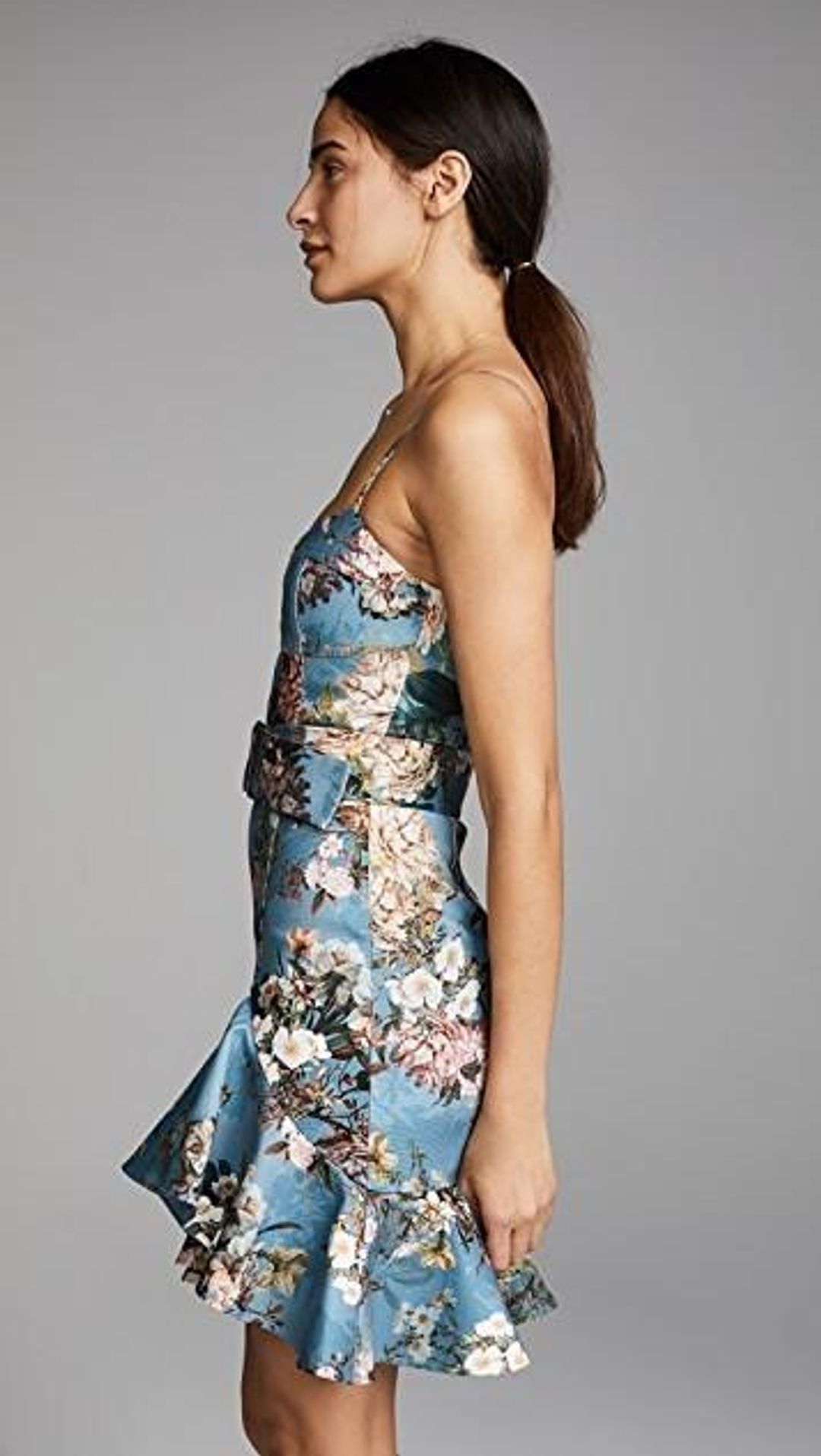 NICHOLAS - ARIELLE BLUE FLORAL MINI DRESS SIZE 6 for rent on The Volte - main image