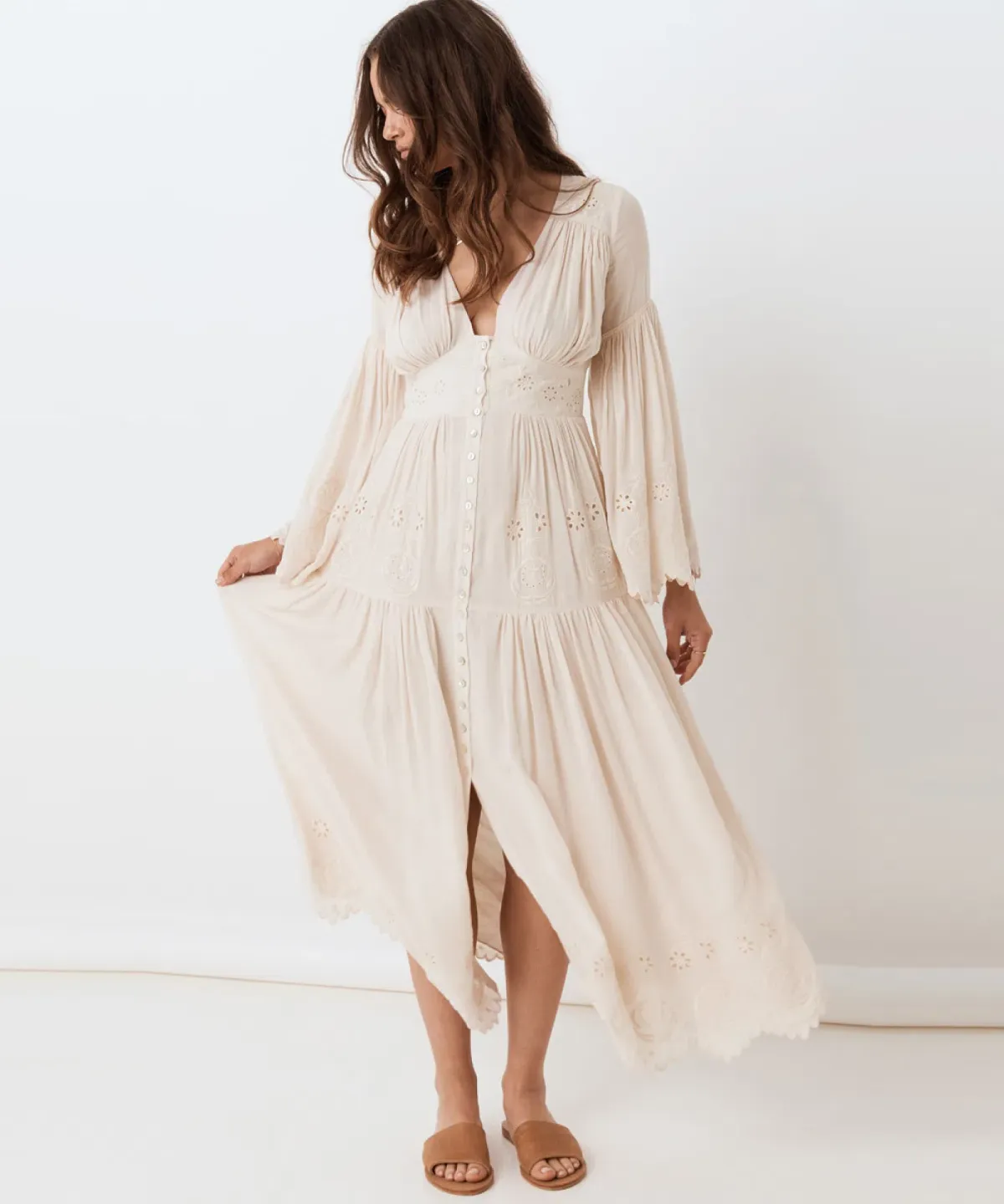 Spell Imogen Gown Cream Size M/Au 10 for rent on The Volte - main image