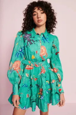 Kate Ford Cordia Layered Dress Print Size 1/Au 8 for rent on The Volte - image 2