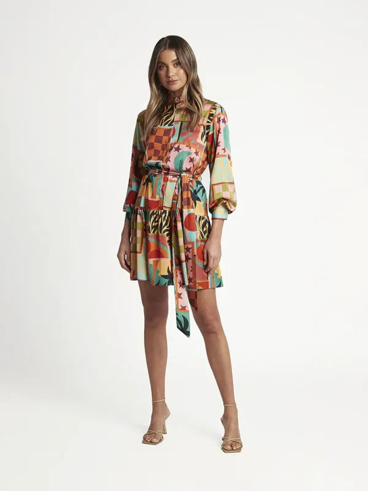 Sheike Wonderland Dress Print Size 6 - Image 1
