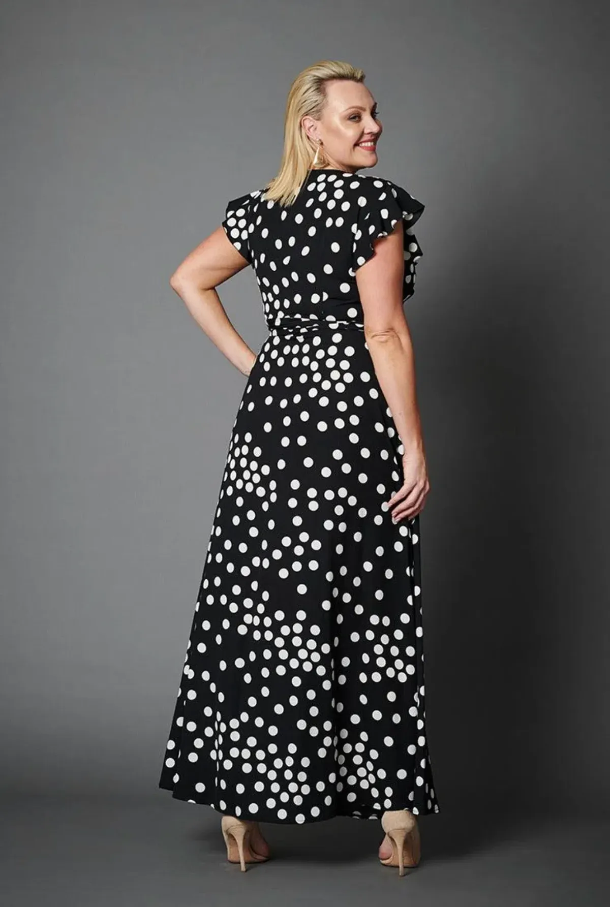 Embody Women Birkin Maxi Dress Black Print Size 12 - Image 2