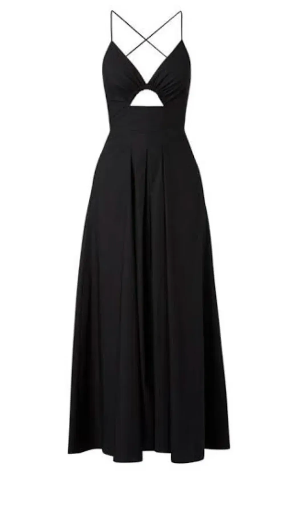 Scanlan Theodore Cotton Strappy Dress Dress NAVY Size 8 for rent on The Volte - main image