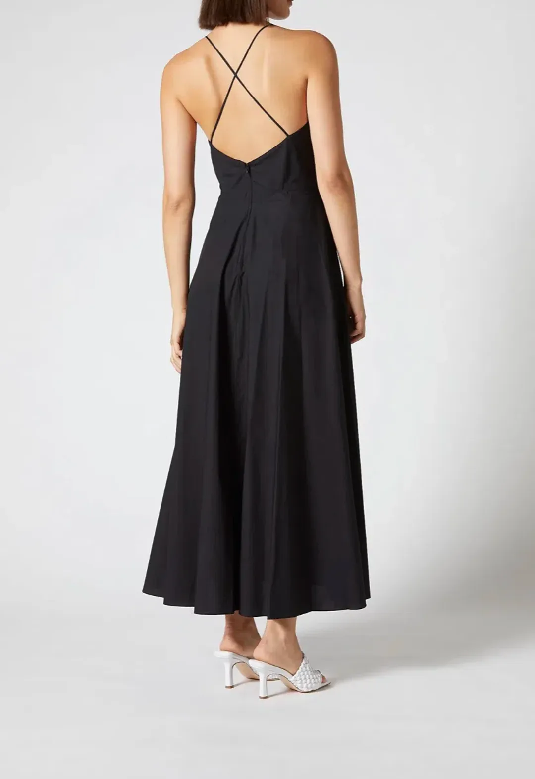 Scanlan Theodore Cotton Strappy Dress Dress NAVY Size 8 for rent on The Volte - main image