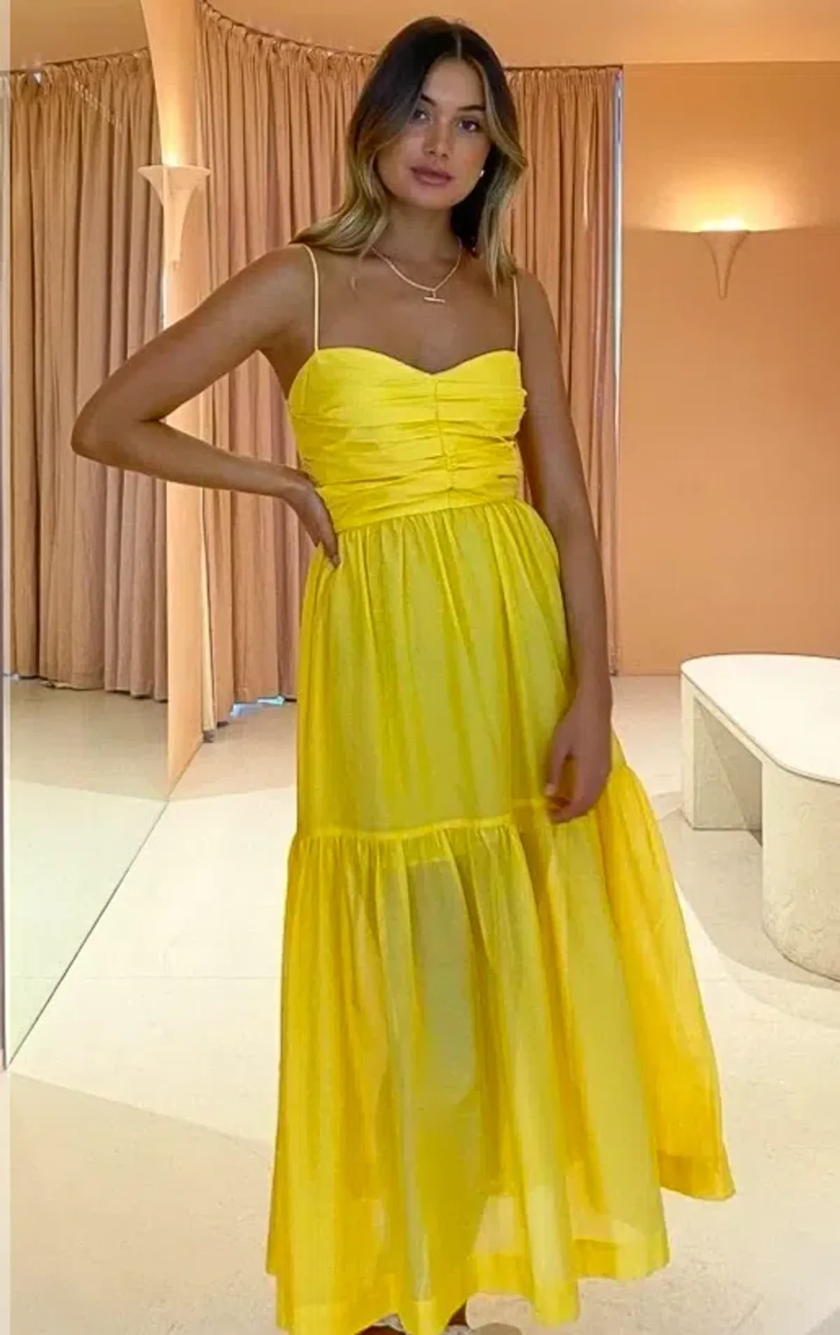 Bec & Bridge Papillon Dress In Honey Size 8 - Image 2