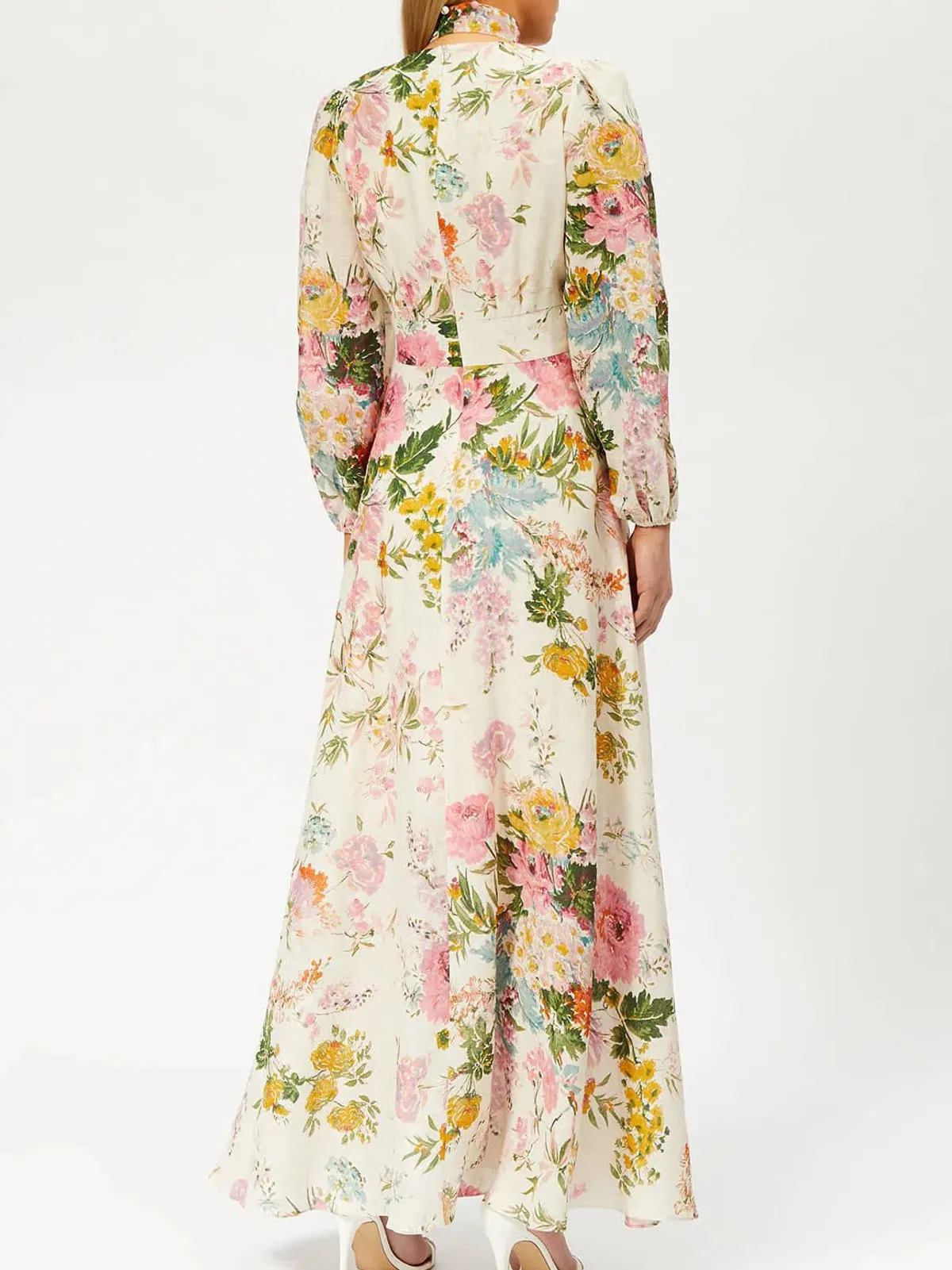Zimmermann Heathers Plunge Long Maxi Dress Garden Floral Size 2 / AU 12 - Image 2