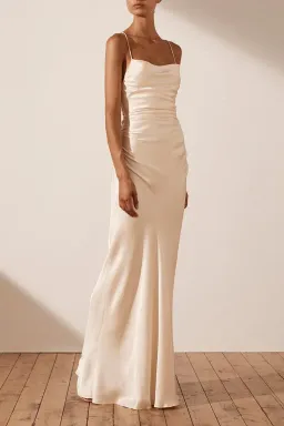 Shona Joy La Lune Lace Back Maxi Dress Cream Size 14 for rent on The Volte - image 2