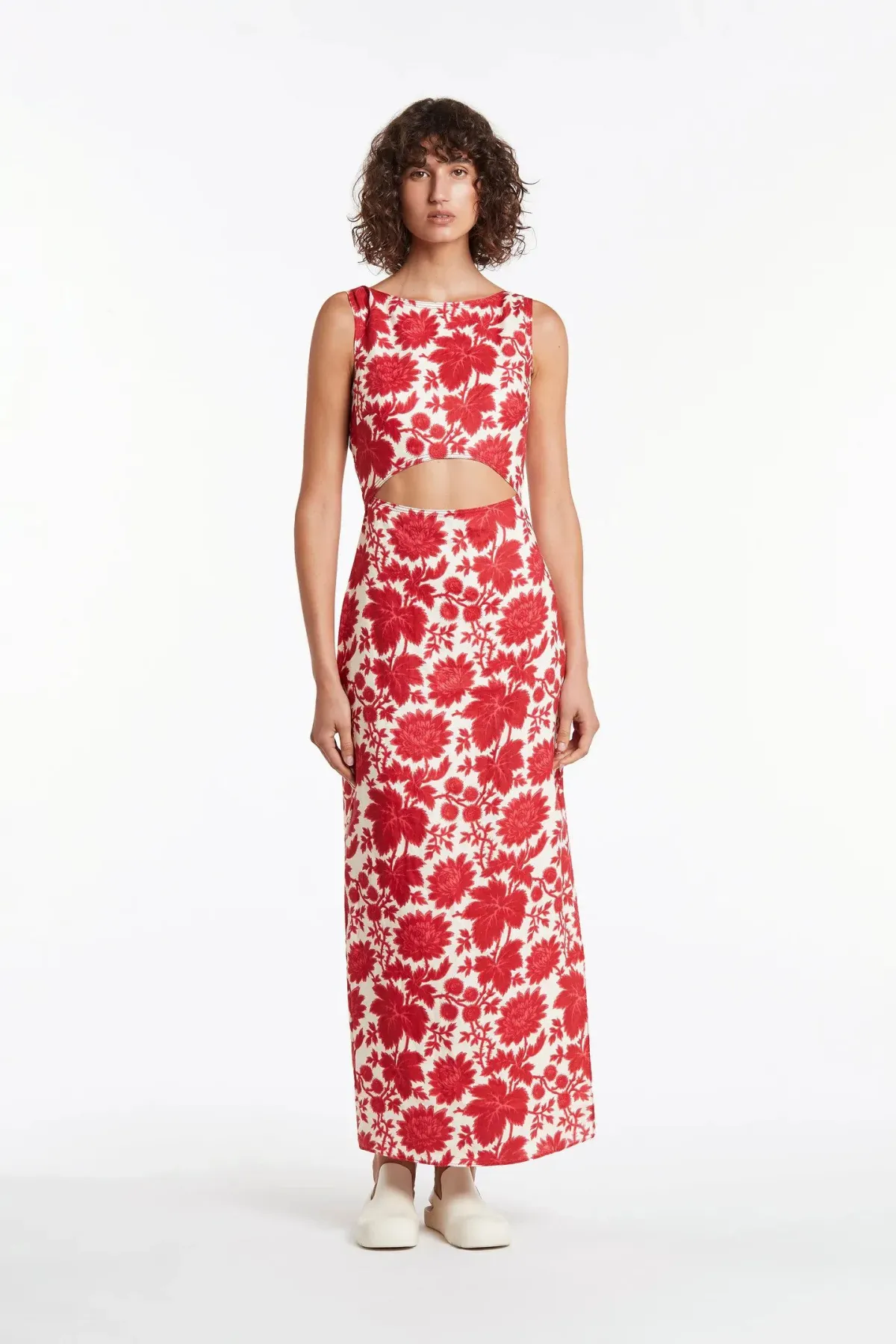 Sir the Label Cinta Cut Out Midi Dress Print Size 6 for rent on The Volte - main image