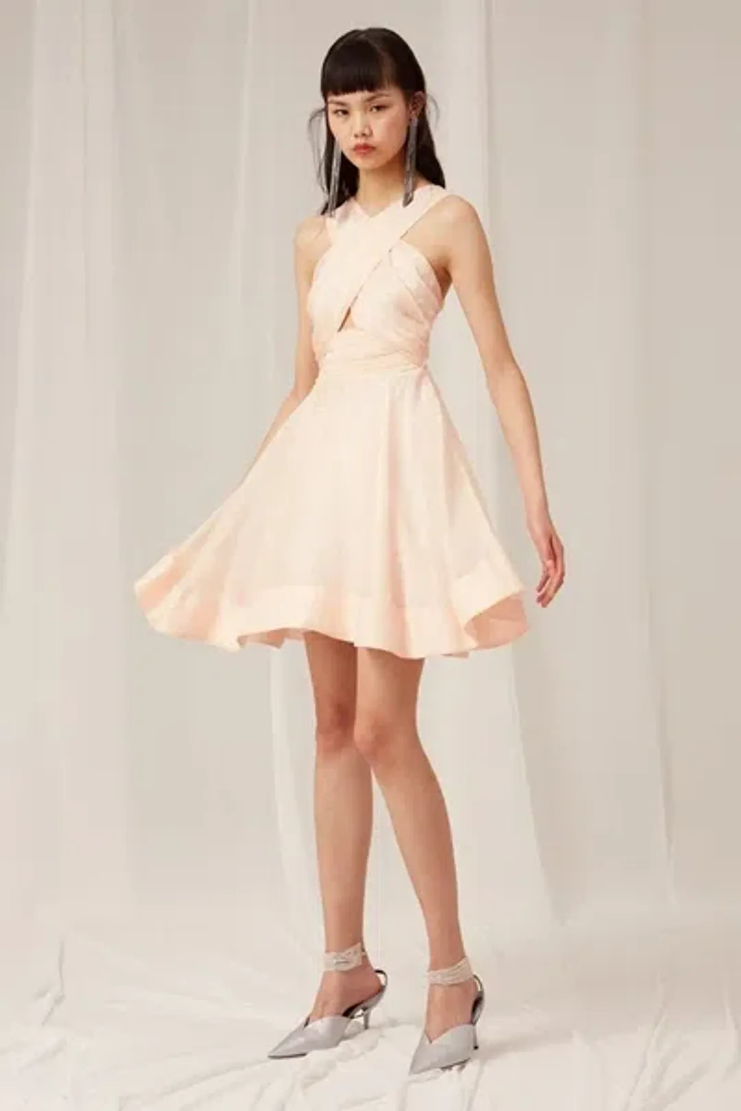 Keepsake In Knots Mini Dress Blush Size L / AU 12 for rent on The Volte - main image