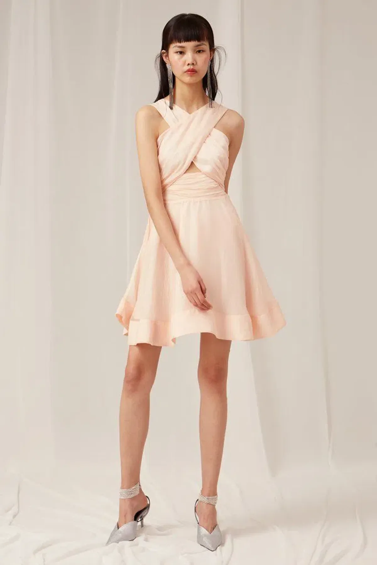 Keepsake In Knots Mini Dress Blush Size L / AU 12 for rent on The Volte - main image