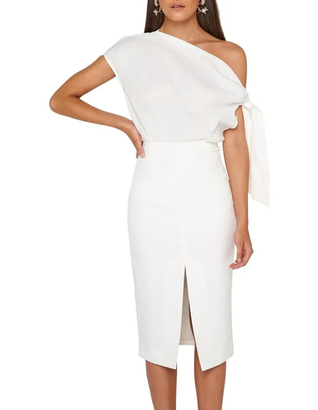 Mossman Take Back Time Skirt White Size 12 for rent on The Volte - main image