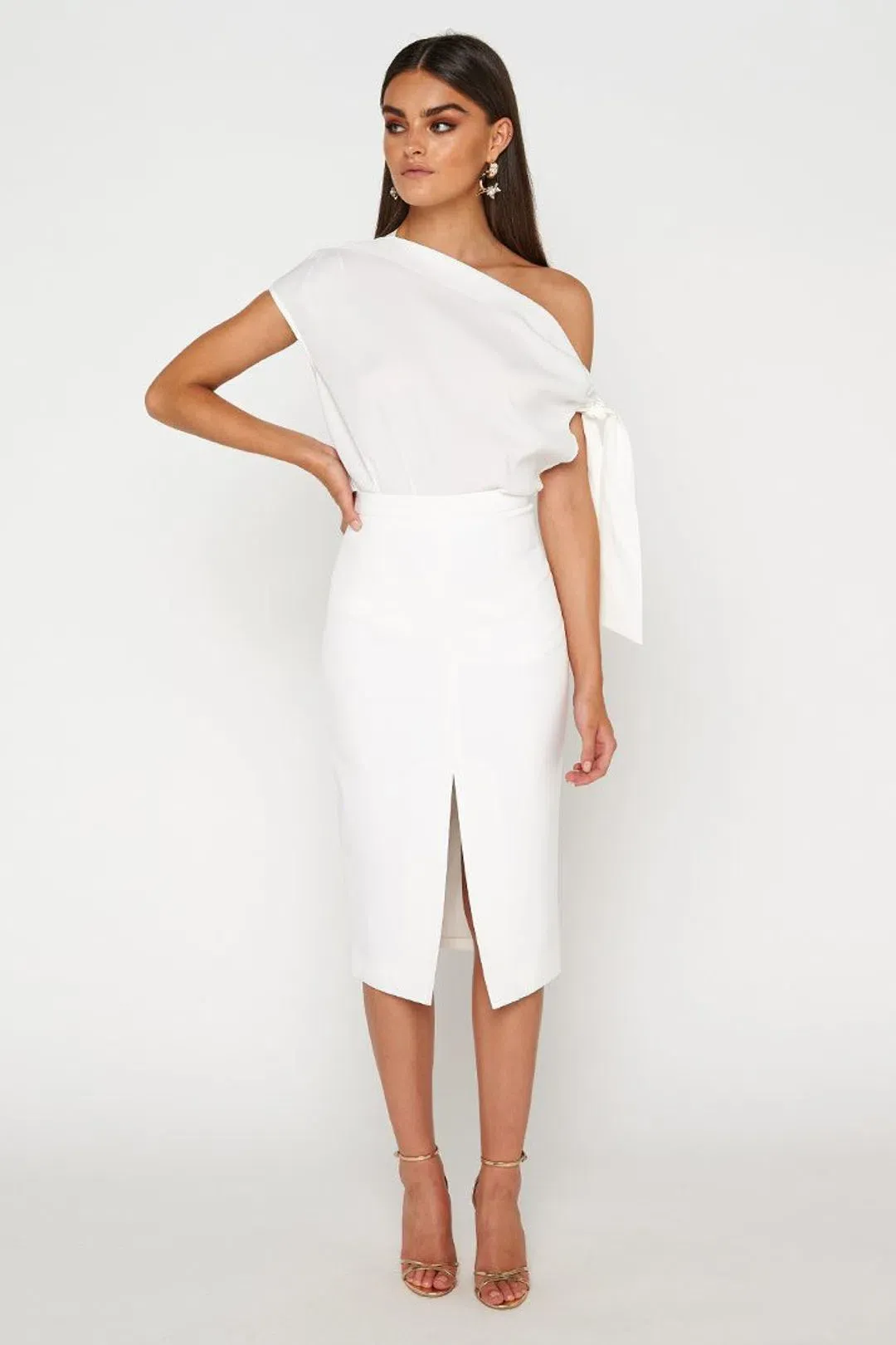 Mossman Take Back Time Skirt White Size 12 for rent on The Volte - main image