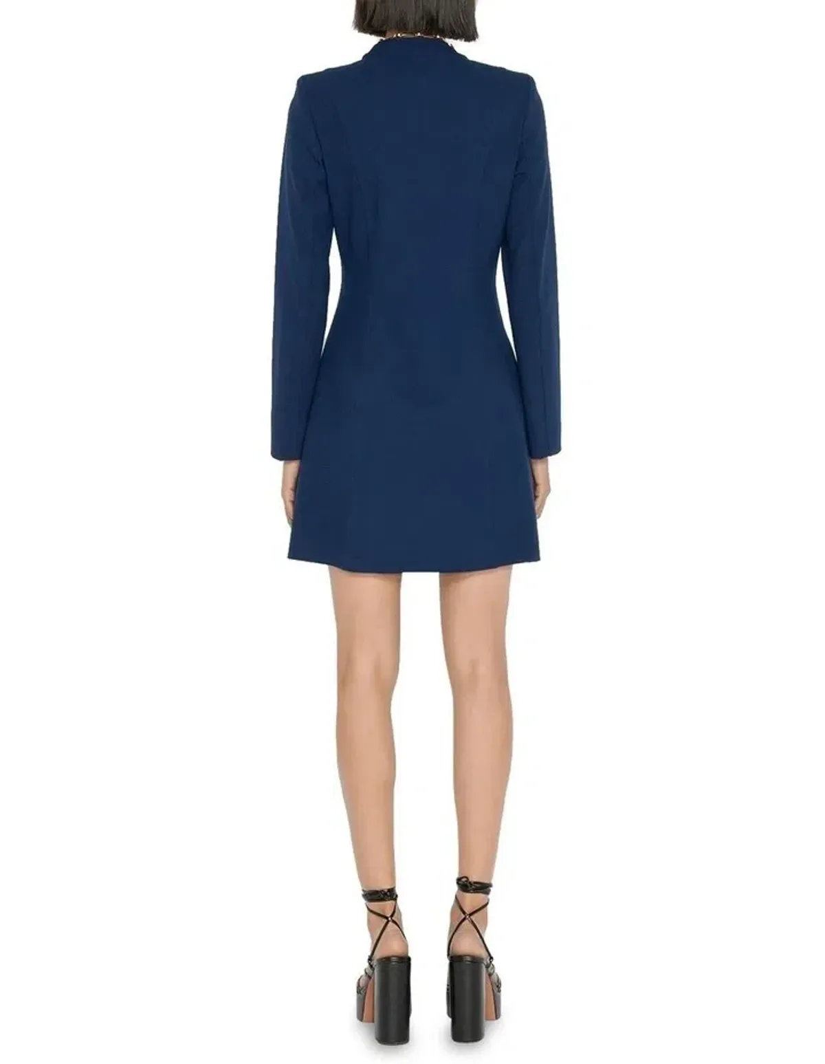 Cue Double Breasted Blazer Dress Navy Size 8 - Image 3